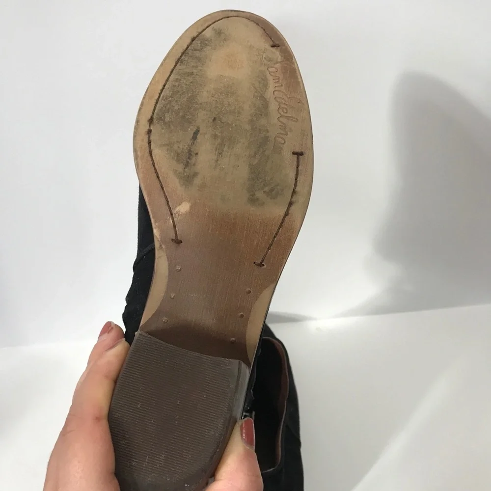Sam Edelman Black Suede Petty Boots